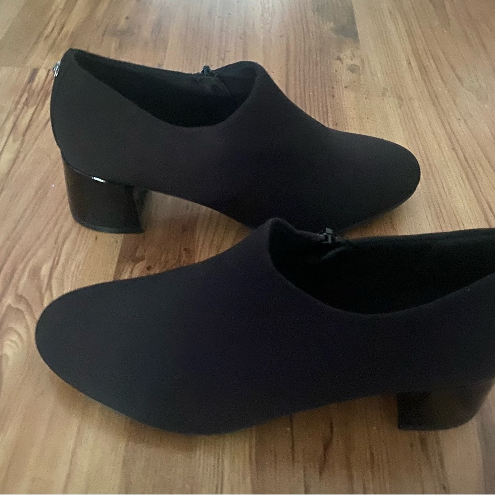 Anne Klein iFlex Padded Womens Black Shoes Sz 7.5M Block Heel -Side Zipper- - Picture 3 of 11